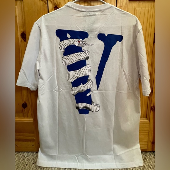 Vlone Snake Print Hommes T-Shirt - Picture 2 of 3